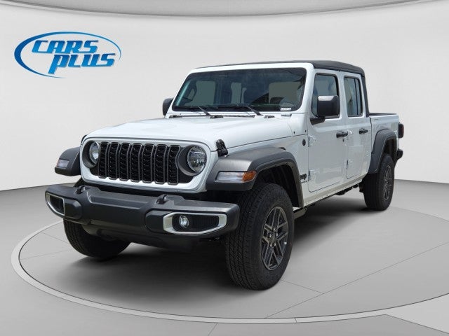 2026 Jeep Gladiator Sport in Bright White Clear-Coat Exterior Paint — front three-quarter view