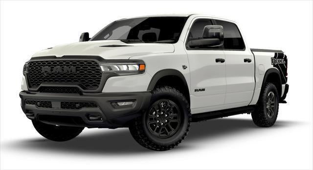 2026 RAM Ram 1500 Rebel in Bright White Clear-Coat Exterior Paint — front three-quarter view